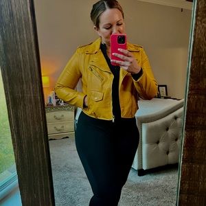 Zara Pleather Bomber Jacket